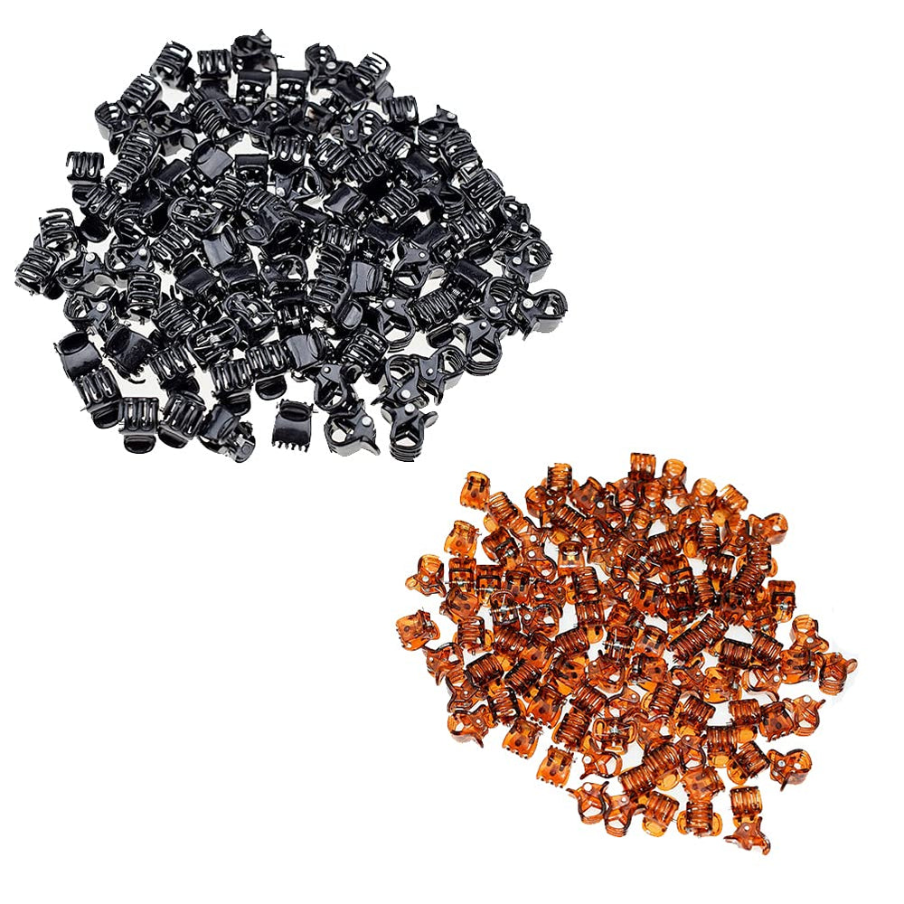 KOLIFU front pack of 100 mini hair claw clips showing variety and convenience