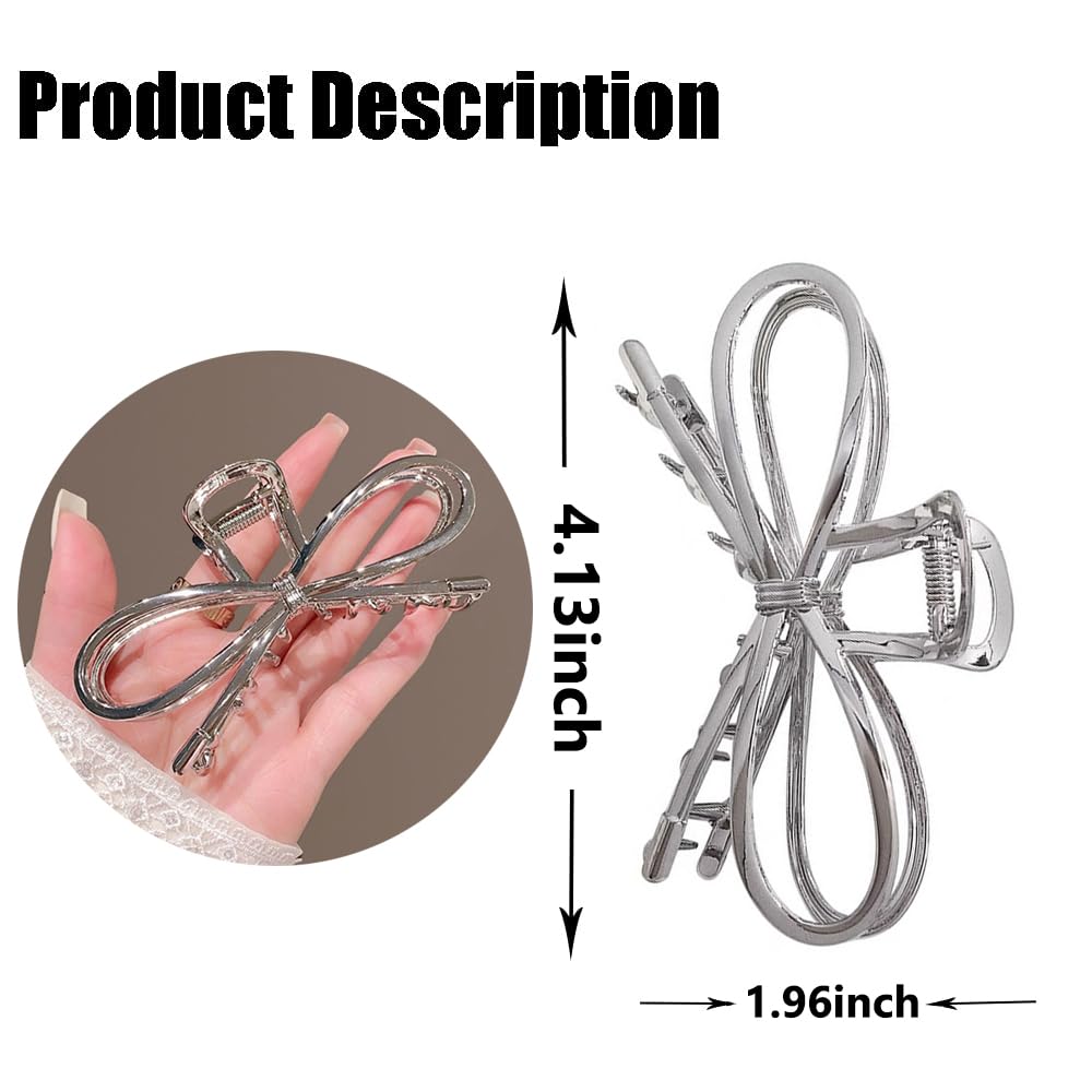 KOLONAMS side profile of metal bow clip highlighting sleek silhouette and durability