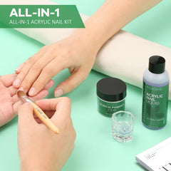 Kolqkee finished long extensions on hands in lifestyle shot showing durable salon finish