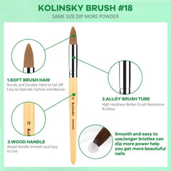 Kolqkee application scene with acrylic being shaped on nail, showing easy lamp-free use