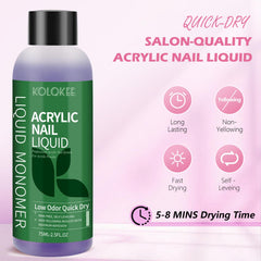 Kolqkee pink acrylic powder close-up revealing fine texture for smooth application