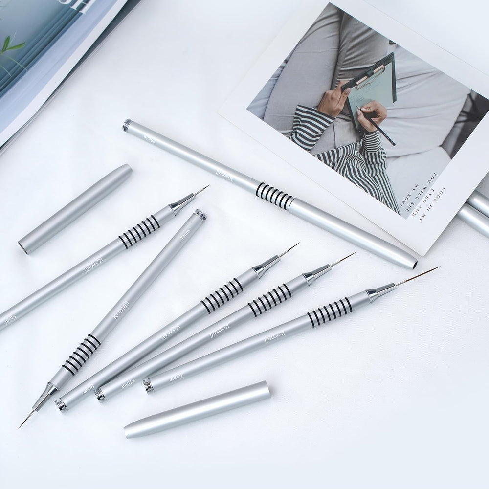 Komall brushes stored neatly with case showing organized protection
