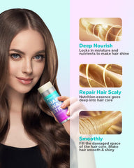 Komoko before and after flyaways showing visible smoothing benefit