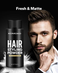 Komoko powder texture close-up highlighting lightweight grip and matte finish