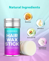 Komoko stick in hand to show 2.7 oz size for easy portability