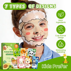 KONEUK all 14 animal masks spread out, variety and group-ready convenience