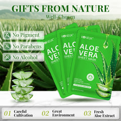 KONEUK single aloe sheet mask close-up highlighting soft texture