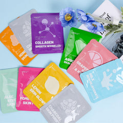 KONEUK masks arranged at a spa party setting ideal for group gifting