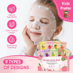 KONEUK nine-mask variety laid out flat highlighting different fruit designs