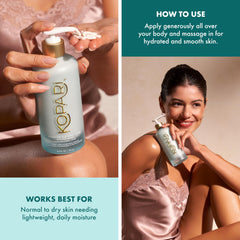 Kopari product label focused on ingredients to show hyaluronic and polyglutamic acids