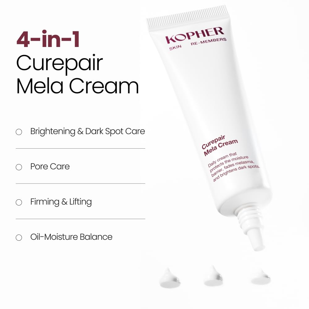 Kopher Mela Cream staged in bathroom routine illustrating daily layering use