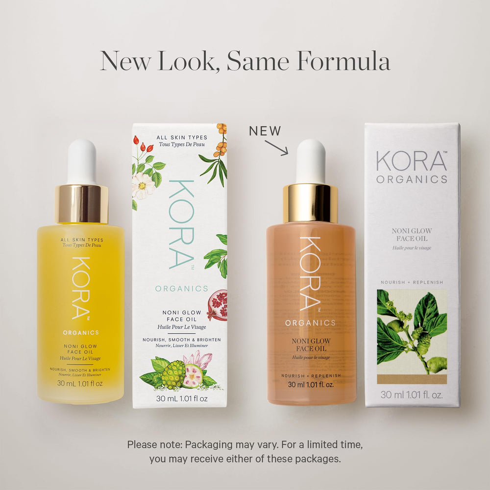 KORA Organics bottle in a travel bag illustrating portability and routine continuity