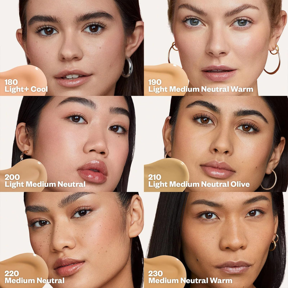Kosas application with fingers demonstrating seamless skin-like coverage