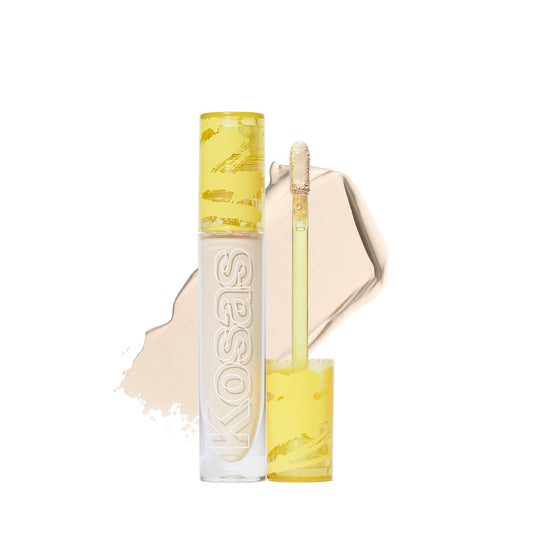 Kosas Revealer front packaging showing tube and shade, conveys clean benefits