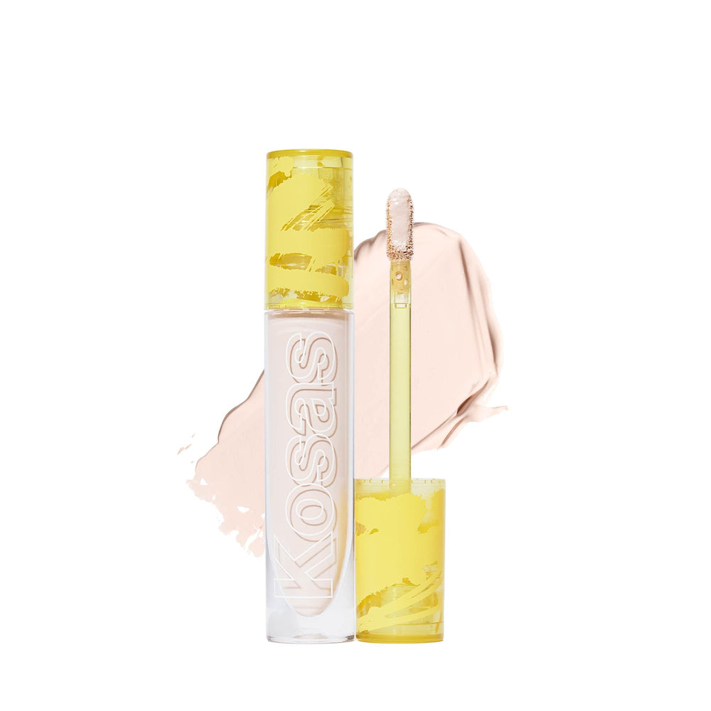 Kosas Revealer front tube showing product label and natural finish benefit
