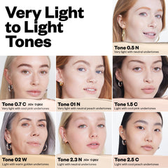 Kosas Revealer texture on skin drop, hydrating finish and blendability benefit