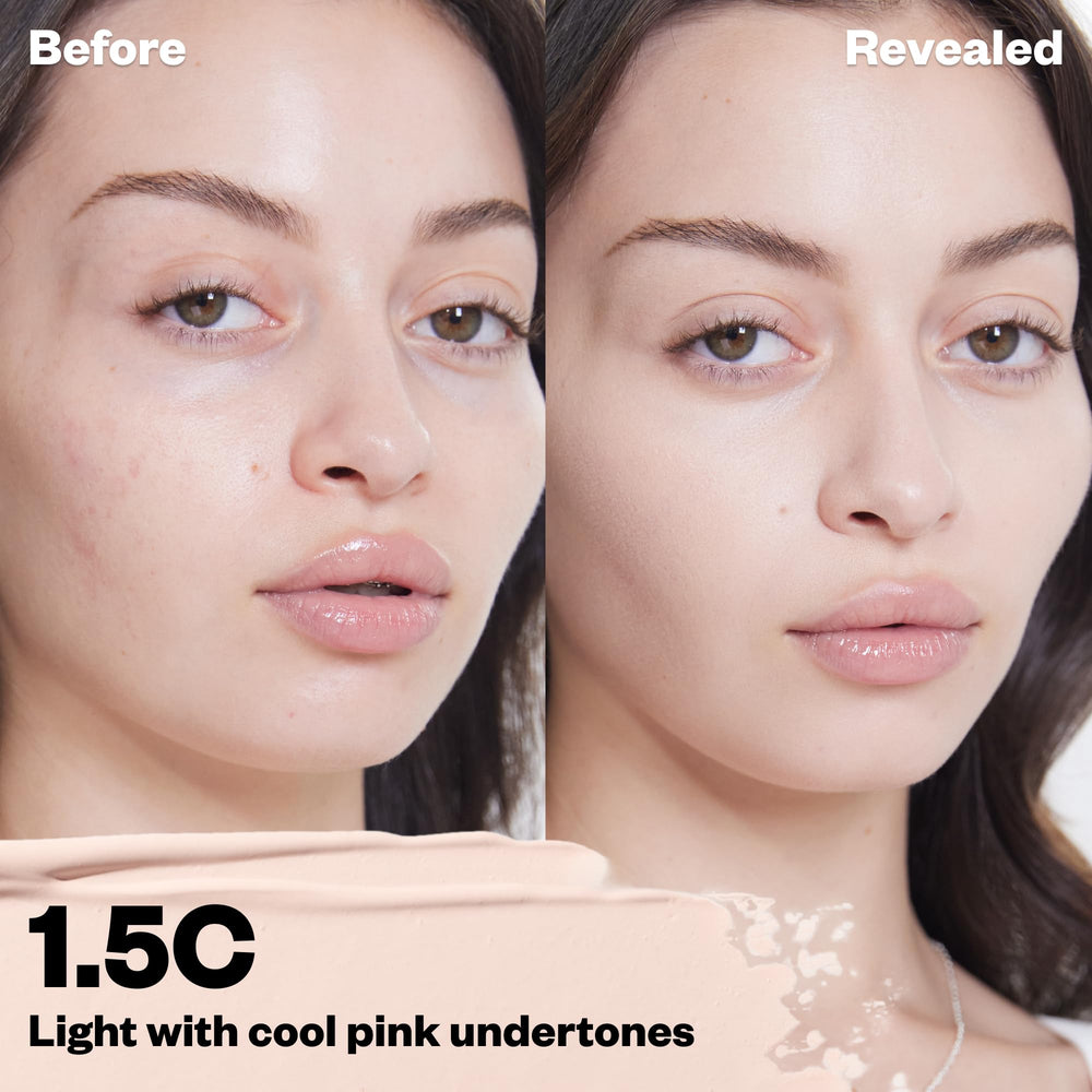 Kosas Revealer wand applicator close-up for precise, blendable coverage
