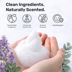 kosmatology close-up foam texture demonstrating gentle lather