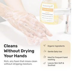 kosmatology hand in use at kitchen sink offering effective, moisturizing wash