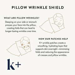 KPLUS patch placed along smile line illustrating wrinkle support