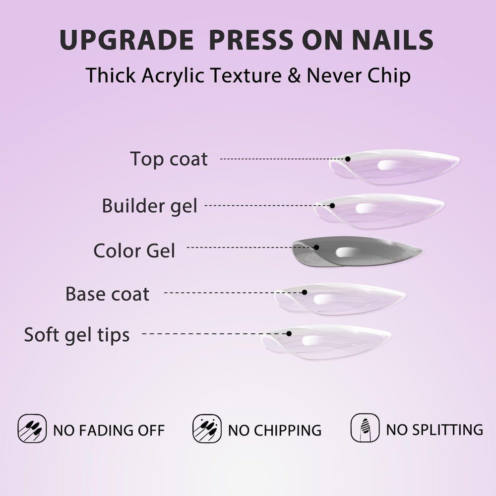 KQueenest application with adhesive tabs demonstrating quick, secure press-on benefit
