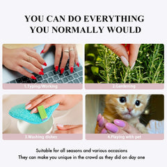 KQueenest detail of yellow French tip for precise color and chic style
