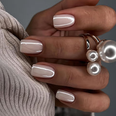 KQueenest front packaging showing chrome pearl nails and kit contents, professional look