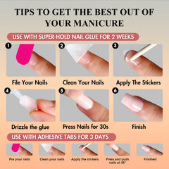 KQueenest in-use photo of applying nails at home for quick salon results