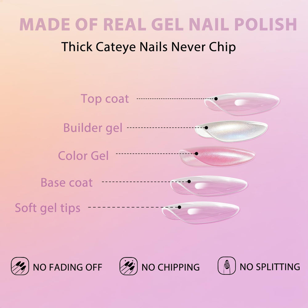 KQueenest nails in hand scale comparison showing short almond fit benefit