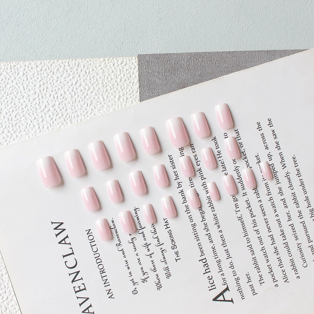 KQueenest side profile of short square nails demonstrating natural fit