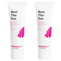 kravebeauty front packaging showing two tubes and SPF benefit