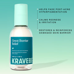 KraveBeauty milky serum drop on fingertip showing lightweight texture and fast absorption benefit