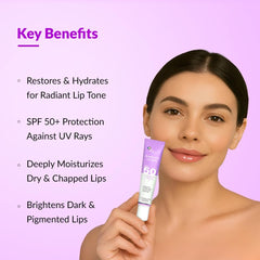 Krishva fix-derma applied on lips demonstrating hydration and subtle sheen