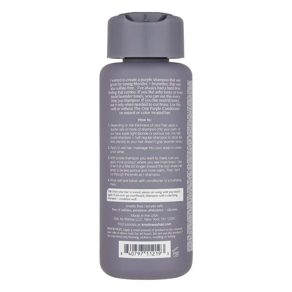 Kristin Ess back label close-up highlighting ingredients and usage directions