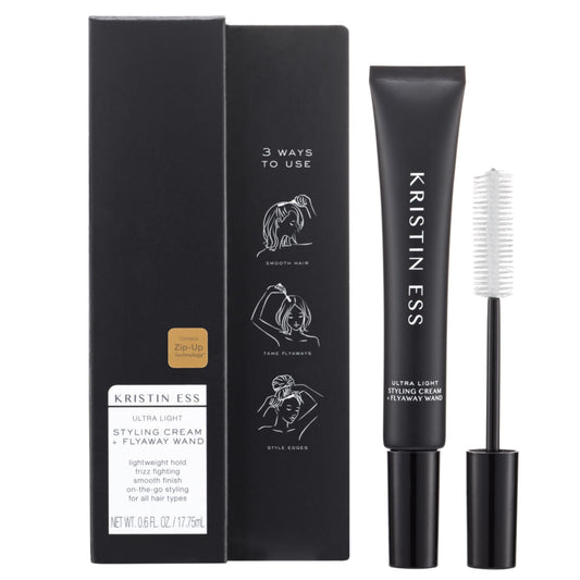 Kristin Ess taming wand front view showing compact applicator and label benefit