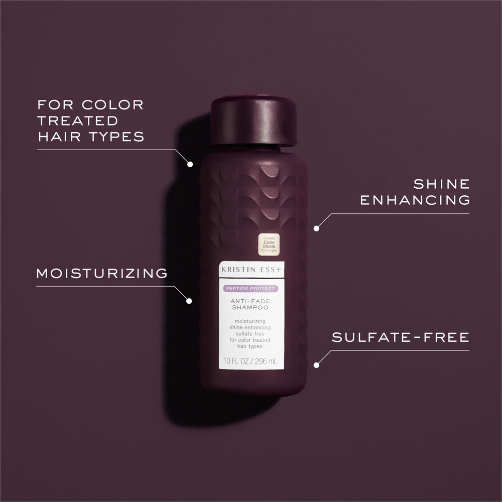 Kristin Ess shampoo lather close-up showing creamy texture and moisturizing foam benefit