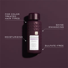 Kristin Ess shampoo lather close-up showing creamy texture and moisturizing foam benefit