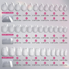 krofaue almond shape array demonstrating soft-gel flexibility and style