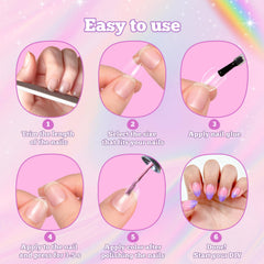 krofaue ready-to-apply kit with glue and tabs example for easy use