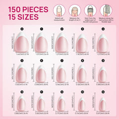 krofaue applying a press-on tip to a natural nail showing easy 5-minute application