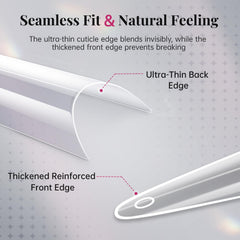 krofaue clear tips staged ready to paint for versatile nail art