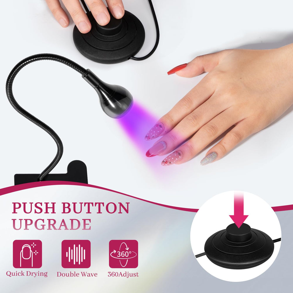 krofaue foot pedal in use allowing hands-free control to speed manicure process