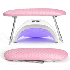 krofaue front view pink arm rest showing cushion and shape for steady hands