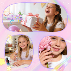 krofaue child wearing short almond nails for comfortable daily play