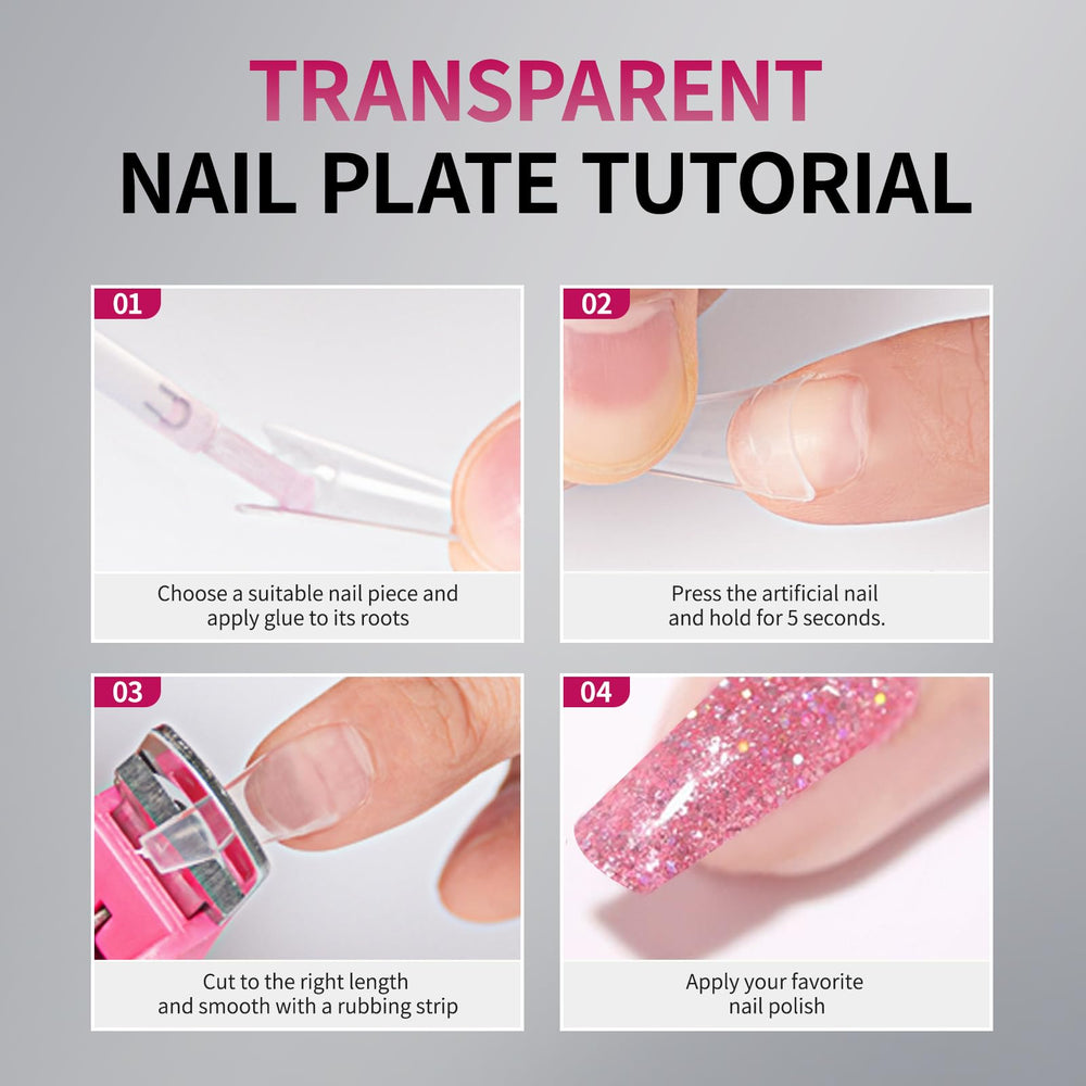 krofaue nail art-ready tips ready for polish and decorations