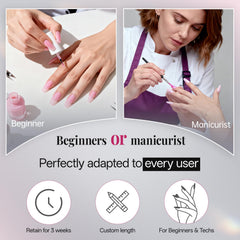 krofaue hand holding a tip for scale comparison showing true-to-size fit benefit