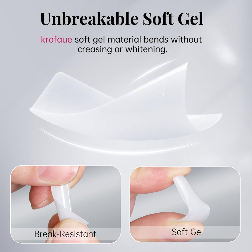 krofaue size chart display with ten sizes for precise nail fitting