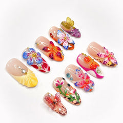 KRTBKR close-up of 3D floral butterfly detail showcasing artisanal texture and visual depth