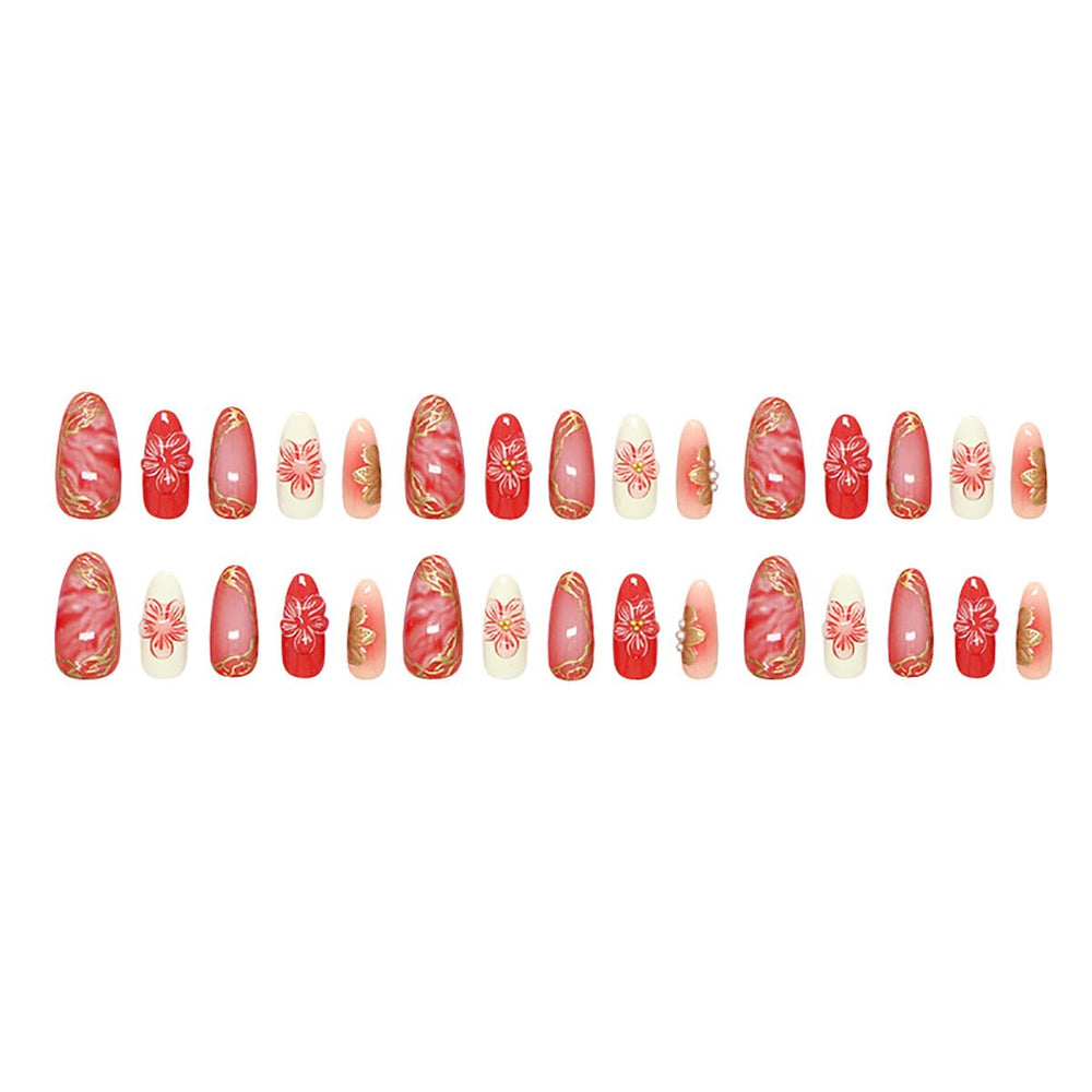 KRTBKR hand model wearing nails showcasing finished almond manicure