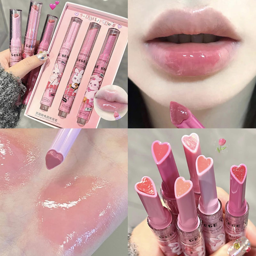 KTouler application on lips closeup showing glossy hydration and natural tint